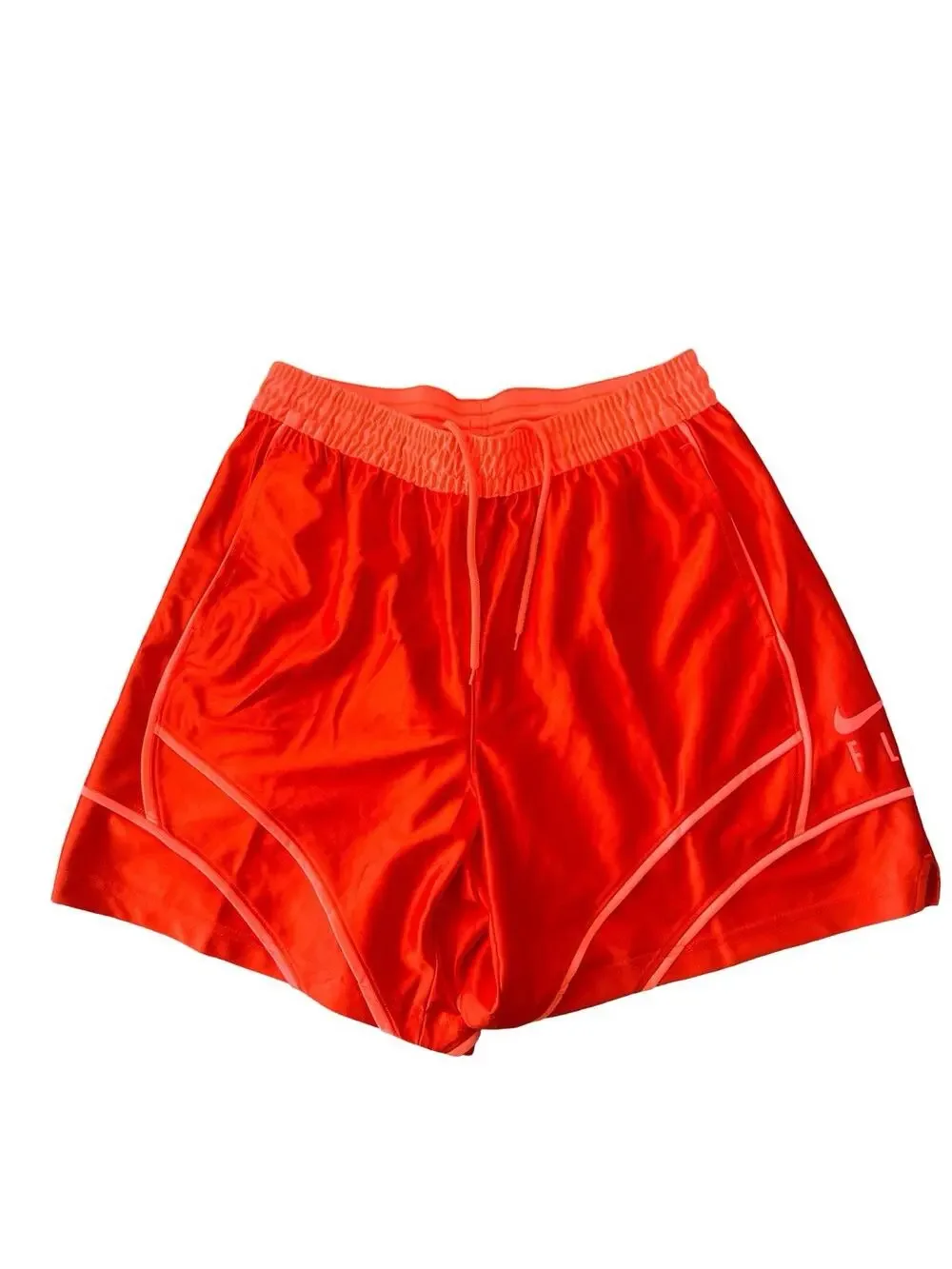 Nike Dri-FIT Fly Shorts Womens Small Orange Athletic Running Gym